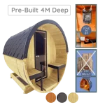 4m Barrel Sauna: Pre-Assembled Luxury Outdoor Sauna